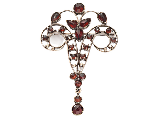 Brosche Granat 925