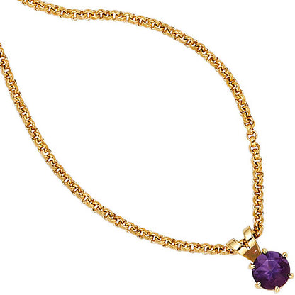 Anhänger 585 Gold Gelbgold 1 Amethyst lila violett Goldanhänger