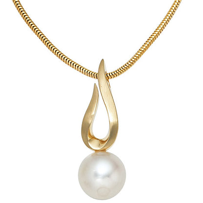 Anhänger 585 Gold Gelbgold 1 Süßwasser Perle Perlenanhänger