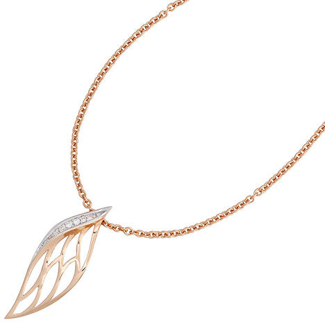 Anhänger 585 Gold Rotgold 8 Diamanten Brillanten 0 05ct. Rotgoldanhänger