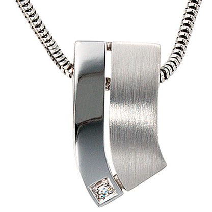 Anhänger 585 Gold Weißgold 1 Diamant 0 01ct. Weißgoldanhänger