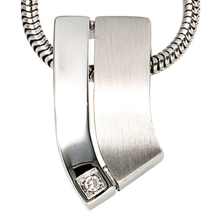 Anhänger 585 Gold Weißgold 1 Diamant 0 01ct. Weißgoldanhänger