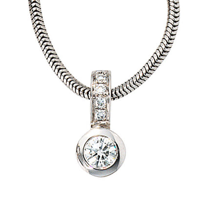 Anhänger 585 Gold Weißgold 6 Diamanten Brillanten 0 20ct. Weißgoldanhänger
