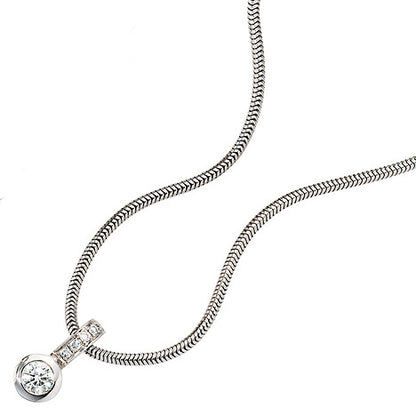 Anhänger 585 Gold Weißgold 6 Diamanten Brillanten 0 20ct. Weißgoldanhänger