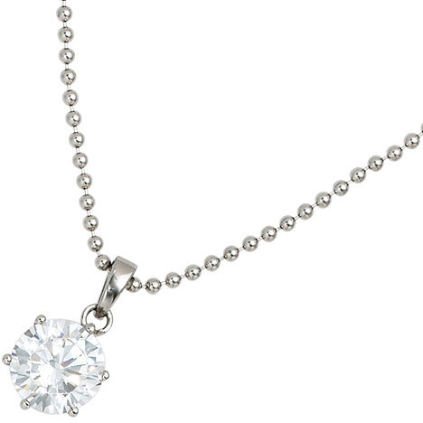 Anhänger 925 Sterling Silber rhodiniert 1 Zirkonia