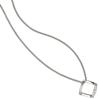 Anhänger 950 Platin matt 1 Diamant Brillant 0 03ct. Platinanhänger