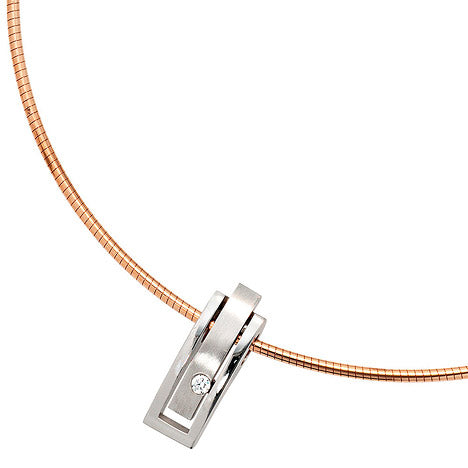 Anhänger 950 Platin matt 1 Diamant Brillant 0 10ct. Platinanhänger