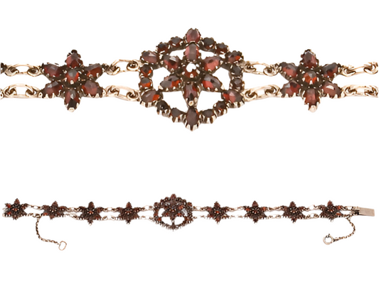 Armband Granat 925