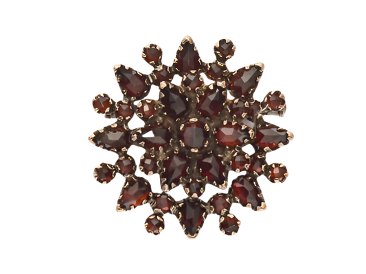 Brosche Granat 925
