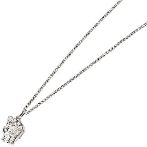 Anhänger Elefant 585 Gold Weißgold 1 Diamant Brillant Weißgoldanhänger