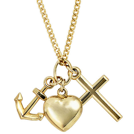 Anhänger Glaube Liebe Hoffnung 333 Gold Gelbgold