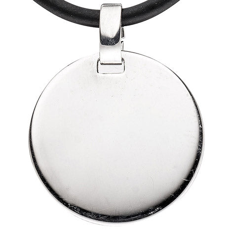 Anhänger Gravur Gravurplatte rund 925 Sterling Silber rhodiniert
