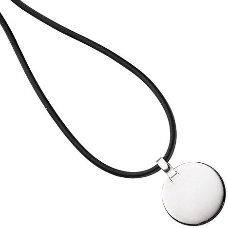 Anhänger Gravur Gravurplatte rund 925 Sterling Silber rhodiniert