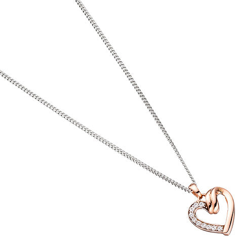 Anhänger Herz 333 Gold Rotgold mit Zirkonia Herzanhänger