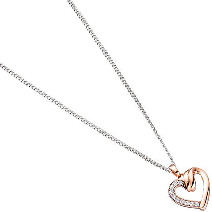 Anhänger Herz 333 Gold Rotgold mit Zirkonia Herzanhänger