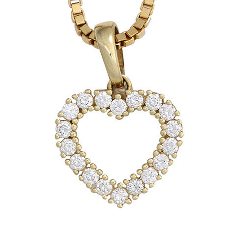 Anhänger Herz 585 Gold Gelbgold 18 Diamanten Brillanten 0 50ct. Herzanhänger