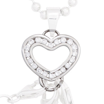 Anhänger Herz Carrier Träger für Charms 925 Sterling Silber 20 Zirkonia