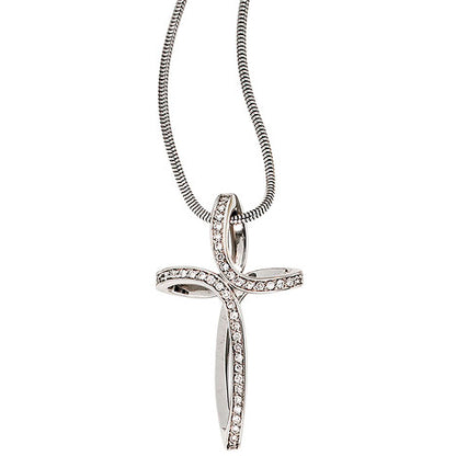 Anhänger Kreuz 585 Gold Weißgold 40 Diamanten Brillanten Kreuzanhänger Goldkreuz