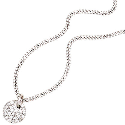 Anhänger rund 585 Gold Weißgold 29 Diamanten Brillanten 0 34ct. Weißgoldanhänger