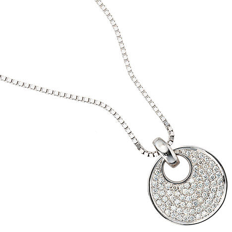 Anhänger rund 585 Gold Weißgold 78 Diamanten Brillanten 1 45ct. Weißgoldanhänger