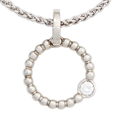 Anhänger rund 950 Platin 1 Diamant Brillant 0 05 ct. Platinanhänger