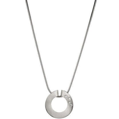 Anhänger rund 950 Platin mattiert 4 Diamanten Brillanten 0 06ct. Platinanhänger