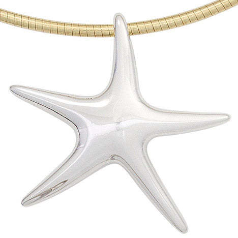Anhänger Seestern 925 Sterling Silber rhodiniert