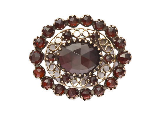 Brosche Granat 925