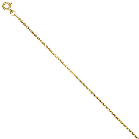 Ankerkette 333 Gelbgold 1 6 mm 40 cm Gold Kette Halskette Goldkette Federring