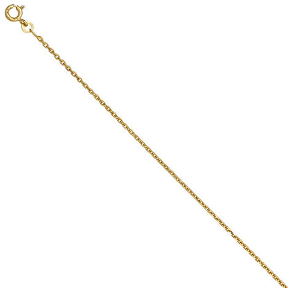 Ankerkette 333 Gelbgold 1 6 mm 40 cm Gold Kette Halskette Goldkette Federring