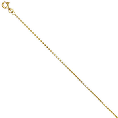 Ankerkette 585 Gelbgold 1 6 mm 40 cm Gold Kette Halskette Goldkette Federring