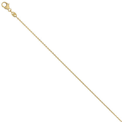Ankerkette 585 Gelbgold diamantiert 0 6 mm 42 cm Gold Kette Halskette Goldkette