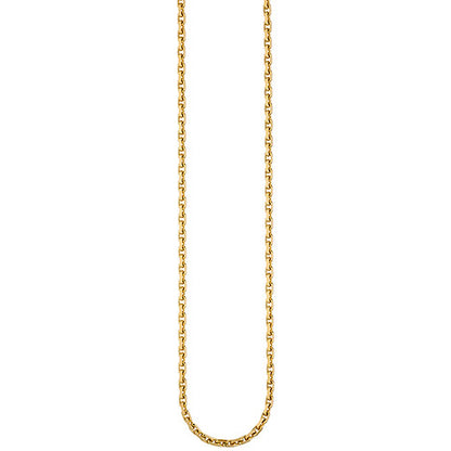 Ankerkette 585 Gelbgold diamantiert 3 mm 50 cm Gold Kette Halskette Goldkette