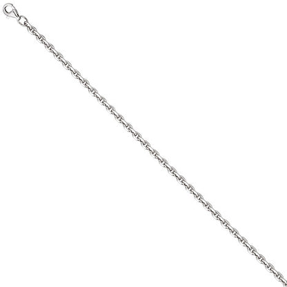 Ankerkette 925 Silber diamantiert 3 4 mm 45 cm Kette Halskette Silberkette