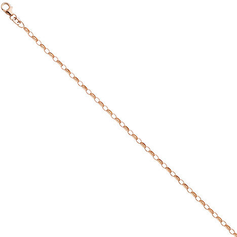 Ankerkette 925 Silber rotgold vergoldet 2 4 mm 45 cm Halskette Kette Karabiner