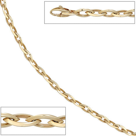 Armband 585 Gold Gelbgold 19 cm Goldarmband Karabiner