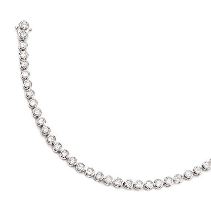 Armband 925 Sterling Silber 42 Zirkonia 19 cm Silberarmband Kastenschloss