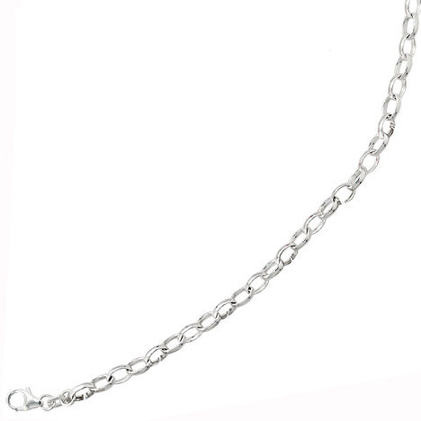 Armband 925 Sterling Silber rhodiniert 21 cm Silberarmband Karabiner