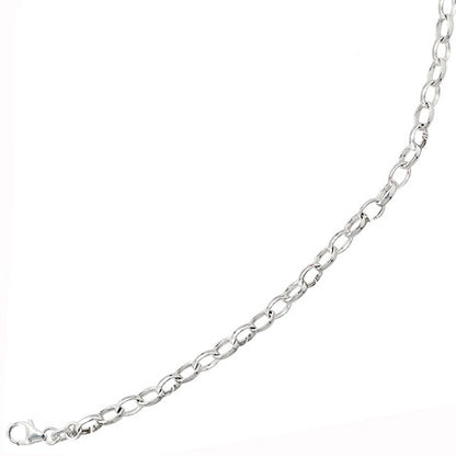 Armband 925 Sterling Silber rhodiniert 21 cm Silberarmband Karabiner