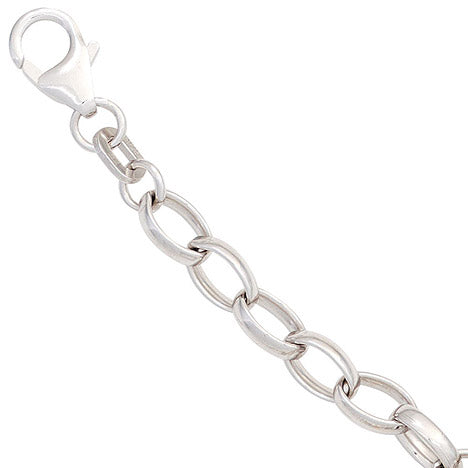 Armband 925 Sterling Silber rhodiniert 21 cm Silberarmband Karabiner