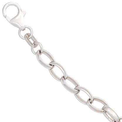 Armband 925 Sterling Silber rhodiniert 21 cm Silberarmband Karabiner