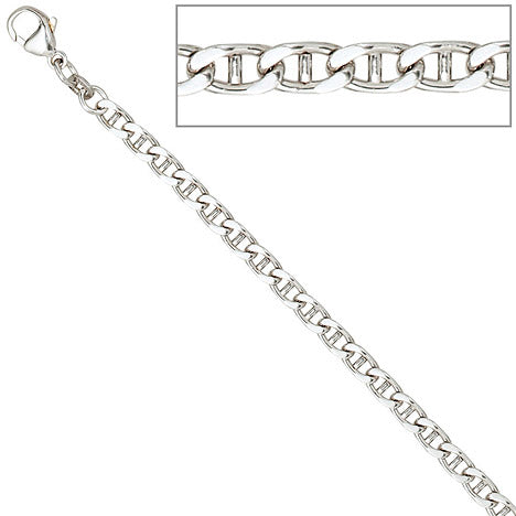 Armband 925 Sterling Silber rhodiniert 21 cm Silberarmband Karabiner