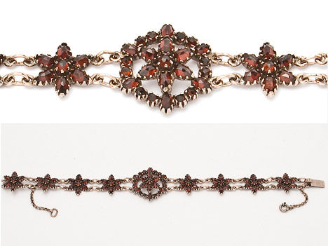 Armband Granat 925