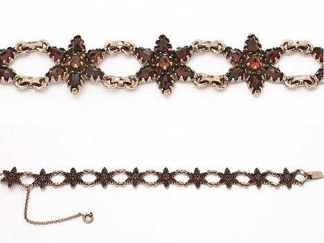Armband Granat 925