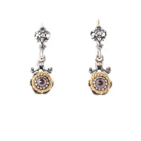 Ohrhänger 925 Silber Trachtenschmuck Granat