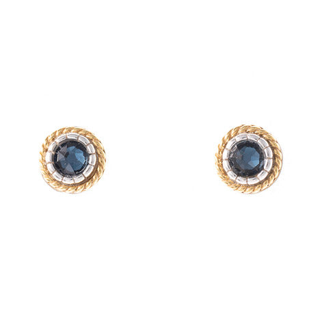 Ohrstecker 925 Silber Trachtenschmuck Zirkonia blau