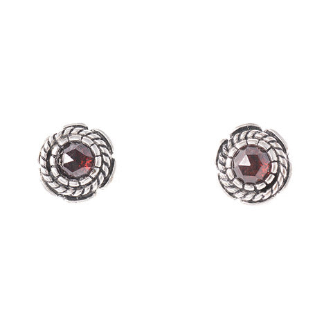 Ohrstecker 925 Silber Trachtenschmuck Granat