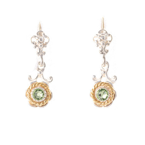 Ohrringe 925 Silber Trachtenschmuck Zirkonia grün