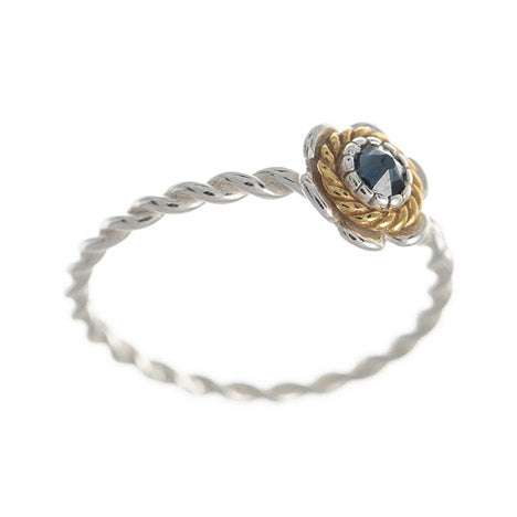 Ring 925 Silber Trachtenschmuck Zirkonia blau