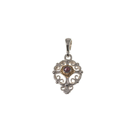 Anhänger 925 Silber Trachtenschmuck Granat